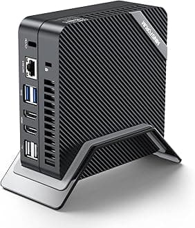 Venus Series UM773 Lite Mini PC AMD Ryzen 7 7735HS Desktop Computer, DDR5-4800 32GB 512GB PCIe4.0 SSD, 2.5Gbps LAN, 2X4K HDMI, 1X8K USB4 Output, Radeon 680M Graphics Micro PC