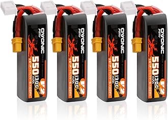 OVONIC 3S 550mAh Lipo Battery 11.1V 130C Battery with XT30 Plug for RC Car Truck RC Vehicles Boat Drone RC Airplane Quadcopter Helicopter FPV Racing Hobby Models [1 Package Including 4 Batteries]