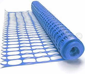 GroundMaster Plastic Mesh Barrier Safety Fence Gardening Pest Protection (75m, Blue)