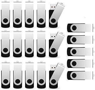 USB Flash Drive 4GB 50 Pack, Bulk USB 2.0 Flash Drives Thumb Drive Swivel Memory Stick Jump Drive Pen Drive,4 gig 50 Pieces