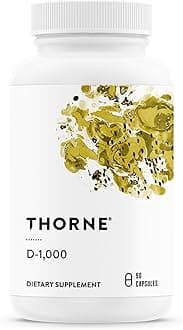 THORNE - Vitamin D3 Supplement - Supports Healthy Bones, Teeth, Muscles, Cardiovascular & Immune Function* - Gluten, Dairy & Soy-Free - 1,000 IU - 90 Capsules