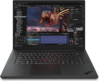 NewLenovo ThinkPad P1 Mobile Workstation (16" WQUXGA (3840 x 2400) IPS Display, Intel i9-12900H, 64GB DDR5 RAM 2TB SSD, NVIDI.A RTX A5500 16GB GDDR6) Laptop for Engineer Designer Architect, Win 11 Pro