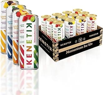 Nootropic Ketone Drink, Ketones for Energy & Focus, Caffeine & Sugar Free, High Performance D-BHB Ketone Mix, Fuel w/Zero Crash or Jitters, Ready to Drink - Variety 12 Pk