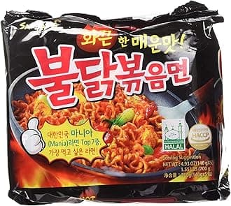 Samyang Instant Ramen Noodles, Halal Certified, Spicy Stir-Fried Chicken Flavor - PACK OF 40
