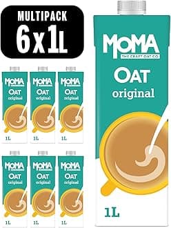 MOMA Original Oat Drink - 6 x 1L - 100% Plant Based Vegan - Made with the whole of the oat for added fibre & a delicious flavour - No Added Sugar