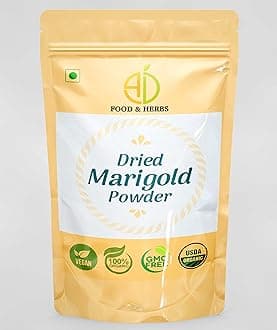 A D Food & Herbs Organic Marigold Powder/Genda Flower Powder for Homemade Lattes, Tea Blends, Bath Salts, Bath Bombs, Face Packs & Body Packs (100 Gms x pack of 2)