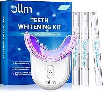 Teeth Whitening Kit for Sensitive Tooth: Professional Whitening Gel Pens Strips Dental kit, 32X LED Light White Personal Care Products, 35% Carbamide Peroxide Whitener, Beauty Tools for Home