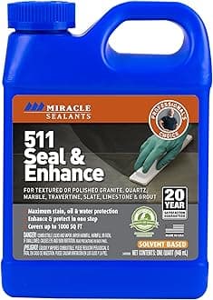 Miracle Sealants 511 Seal & Enhance Premium Enhancing Sealer for Stone & Tile, Quart