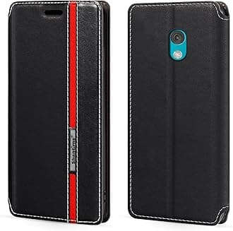 Colorblock Invisible Magnetic PU Leather Flip Case Compatible with Nokia 235 4G 2024, Stylish Wallet Cover with Full Protection and Slim Design