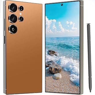 I25 Ultra 5G Unlocked Phones 8+512GB Android13 Smartphone Battery 7000mAh 6.9" HD Screen Unlocked Cell Phone,48MP+108MP Camera/Face ID/5G/Fingerprint Lock/Dual SIM/GPS (Orange)