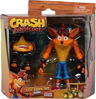 Bandai Deluxe Edition Crash Bandicoot Action Figure | 16.5cm Toy With 16 Points Of Articulation And Accessories Collectable Figures For A Merchandise Collection (HE21521)