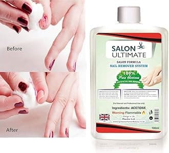 100% Pure Acetone Soak-Off Gel Acrylic Tips Nail Glue Nail Polish Remover 100ml