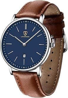 BEN NEVIS Watch, Mens Watch, Minimalist Fashion Simple Wrist Watch Analog Date with Leather Strap