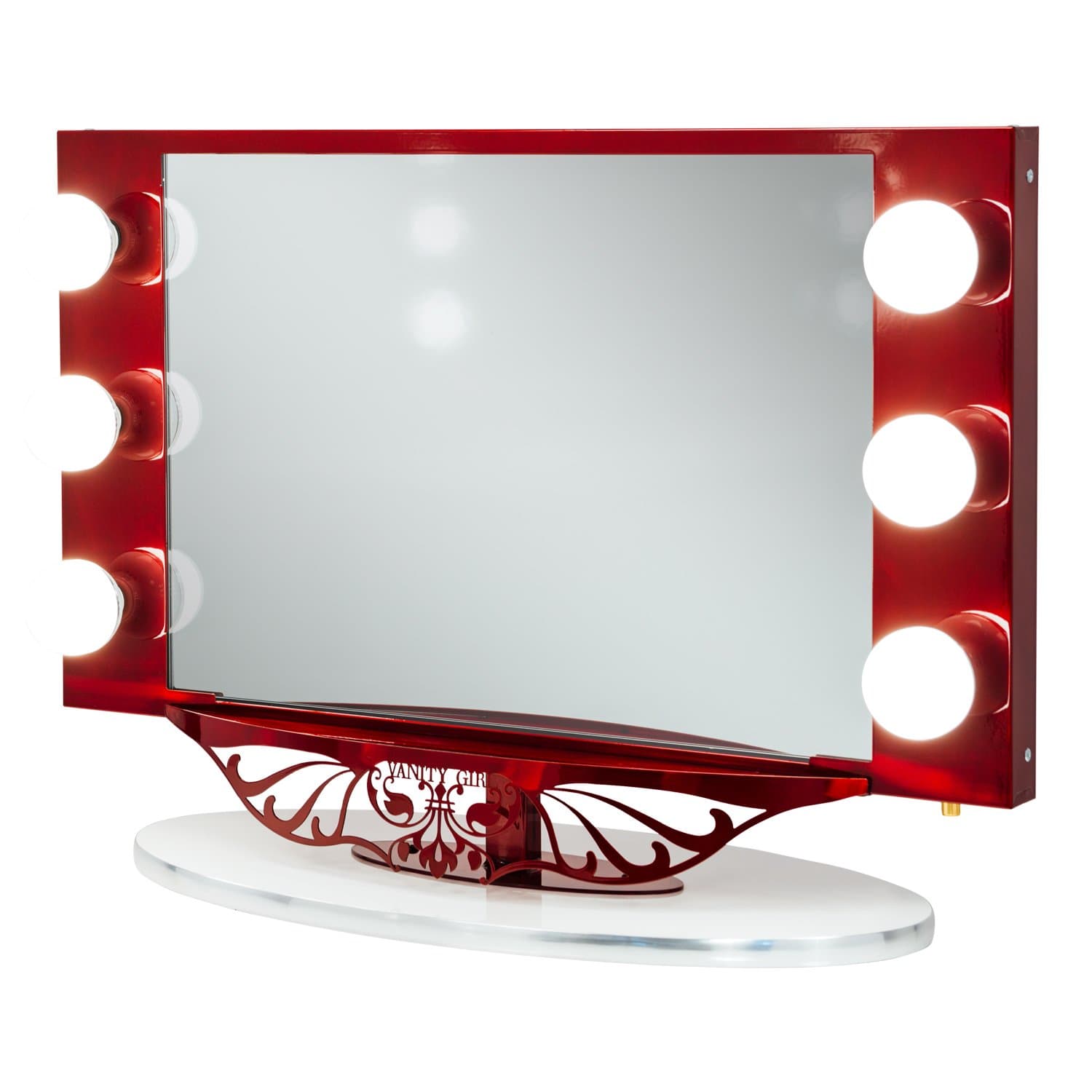 Starlet Lighted Vanity Mirror - Gloss Red