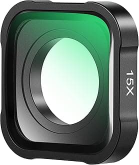 NEEWER 15X Macro Lens Compatible for GoPro Hero 13 12 11 10 9 8 7 6 Black Action Camera Close-up Filter Anti-Reflective Multi-Coated HD Optical Glass/Aluminum Alloy Frame Non-Waterproof LS-31