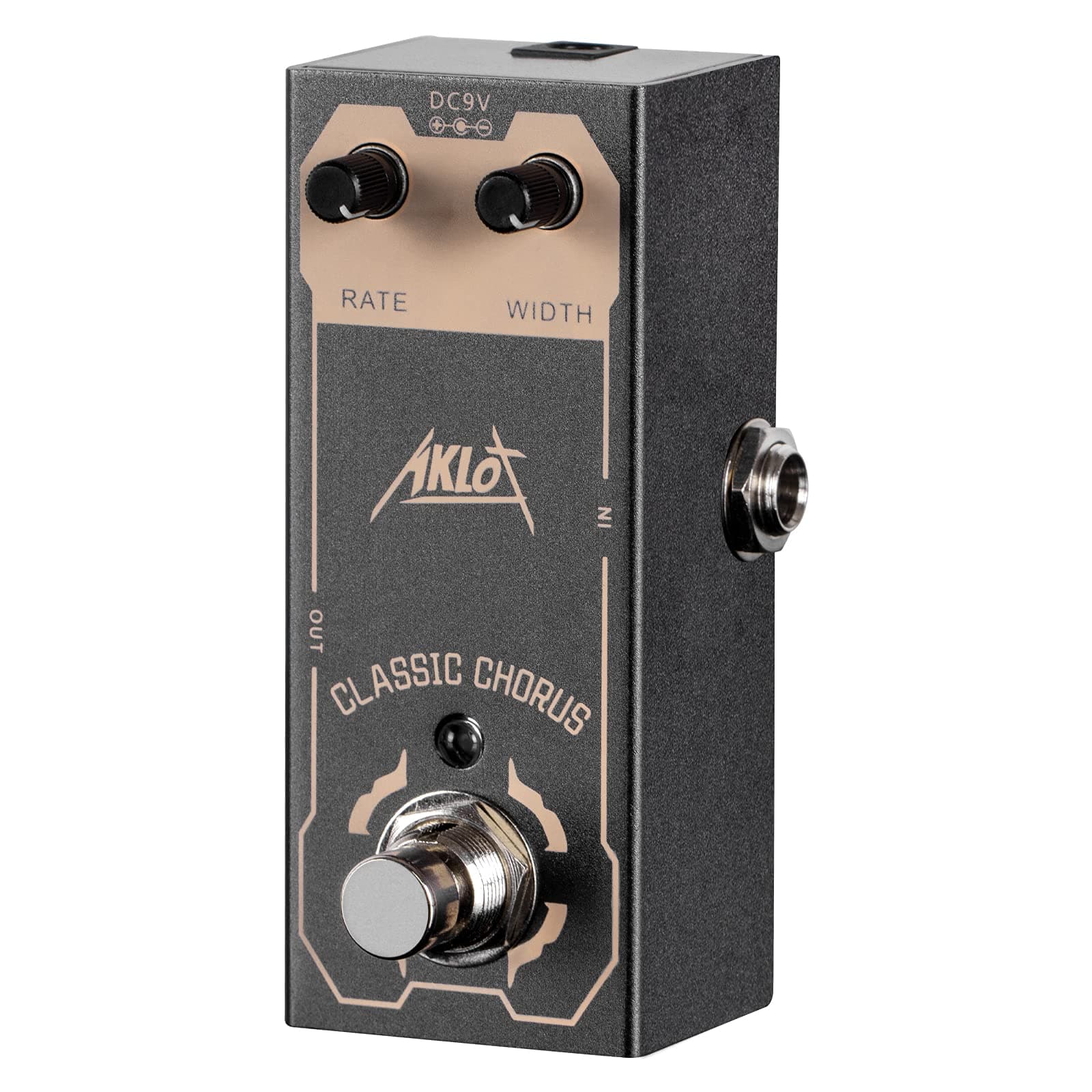 Classic Chorus Pedal, AKLOT Electric Guitar Effects Pedals Mini Single Type DC 9V True Bypass