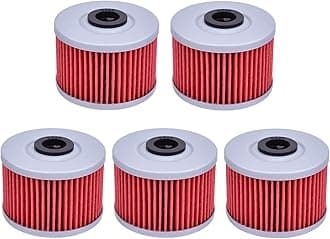 5pcs HF112 Oil Filter for Kawasaki KLX110 KLX140 KX450F KLX230R KLX125 KSR110 KLX300R KLX450R, compatible with Kawasaki 52010-1053