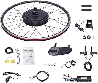 Electric Bicycle Motor Kit Front/Rear Wheel Bike Modification Kit E-Bike Front/Rear Wheel Conversion Kit with Display for Assembling and Modifying The Rear/Front Wheels