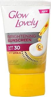 Glow & Lovely SPF 30 Brightening Sunscreen Cream, 30 gm Tube, All