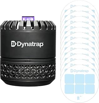 DT152 Indoor Insect Trap and Killer – Catches and Kills Fruit Flies, Gnats, Moths, Mosquitoes & Other Flying Insects + DynaTrap 21523 Replacement StickyTech Glue Boards