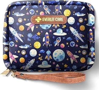 EVERLIT Care Rescue Pack | Family-Friendly First Aid Kit for Kids with 200 Pcs Medical Supplies | Travel-Friendly Compact Storage Bag for Home, Car, Travel, Camping, Adventure (Space)
