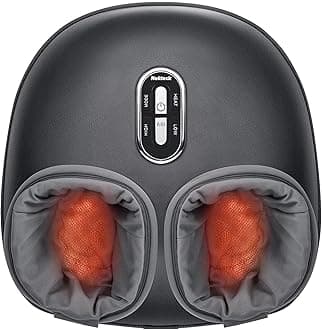 Nekteck Shiatsu Foot Massager with Heat [2026 Upgraded], 3 Modes Deep Kneading Therapy Air Compression, Feet Massage Tool for Plantar Fasciitis, Relaxation Gifts for Men Women, Fits Size to US 13
