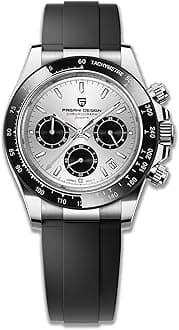 Pagani Design Ceramic Men's Bezel Stainless Steel Bracelet Chronograph Water Resistant 100 m Sapphire Crystal Men's Watch