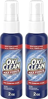 OxiClean Max Force Laundry Stain Remover Spray, Newborn & Baby Essentials, Travel & On-The-Go Stain Treater, 2 fl oz, 2PK