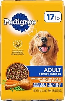 PEDIGREE Adult Complete Nutrition Roasted Chicken, Rice & Vegetable Flavor Dry Dog Food 17 Pounds