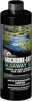 MICROBE-LIFT ALGA32 Algaway 5.4 Algae Control Treatment for Ponds and Water Gardens, Safe for Koi Fish, Goldfish, Plants, and Decorations, 32 Ounces