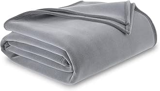 Vellux 1B07037 Original Insulating Core Hotel Style Solid blanket Machine Washable Soft Cozy Warm Thermal Durable Pet Friendly All Seasons Layering Bed Sofa Blankets, Full Queen, Grey
