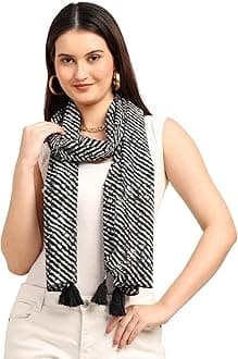 KE KANHA EXPORTS scarf for women stylish | Scarf For Women | face mask | Printed Fancy Tassle Full Face Cover | Head | Hair Face Protection | Sun Protection in summer | Lightweight