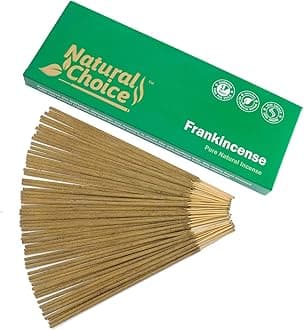 Natural Choice Frankincense Incense Sticks 100 Grams, Low Smoke Traditional Incense Sticks Made from Scratch, Never Dipped