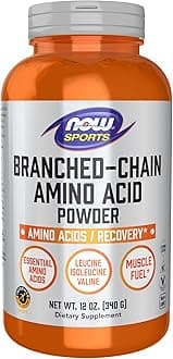 NOW Foods Sports Nutrition, Branched Chain Amino Acid Powder with Leucine, Isoleucine, and Valine, 12-Ounce