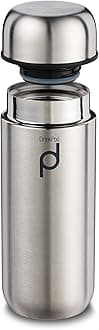 DRINKPOD Grunwerg Vacuum Insulated Capsule Flask, Stainless Steel, Satin, 200ml