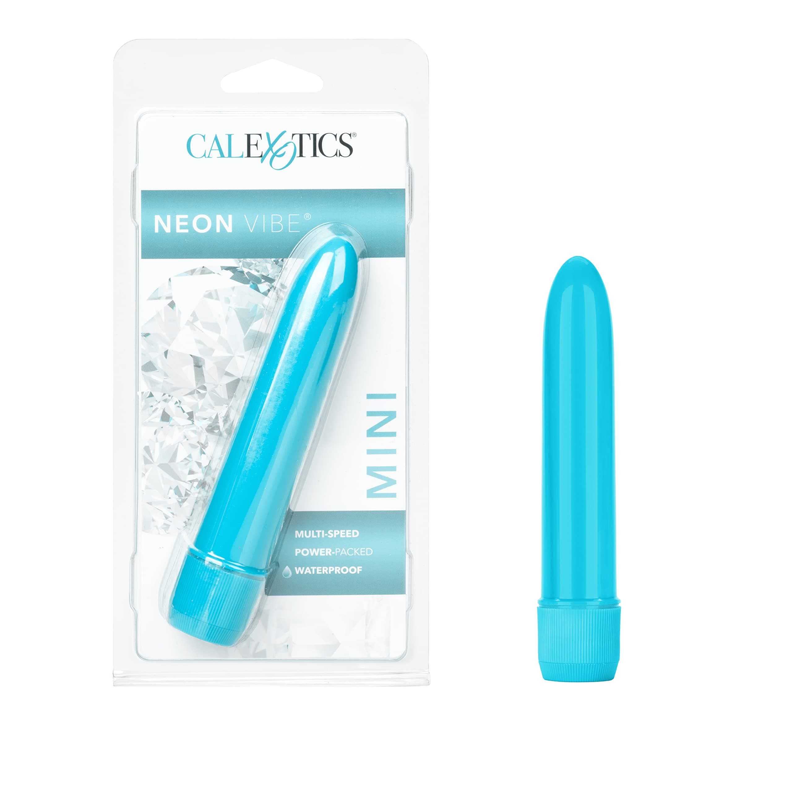 CalExotics Mini Neon Multi-Speed Vibe, Blue