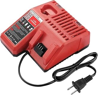M 18 & M 12 Battery Charger for Mil-Waukee 48-59-1812 Replacement Rapid Charger for Mil-Waukee 48-11-2420 48-11-1815 48-11-1840 48-11-1841 48-11-1850 12V 18V Lithium-ion Battery