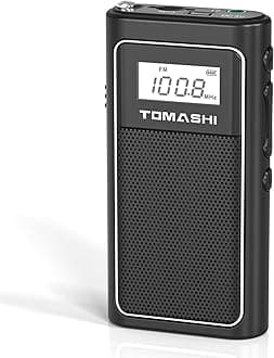 Tiny Portable FM Radio with USB Charging, Pocket Radio with Micro SD Playback and Built-in Rechargeable Lithium Battery – Compact and Lightweight