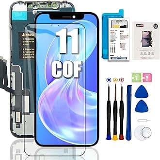 EFAITHFIX for iPhone 11 Screen Replacement COF 6.1 Inch LCD Screen Frame Assembly 3D Touch Display Screen Digitizer for A2111, A2223, A2221 with Repair Tools kit Tempered Glass Waterproof Adhesive