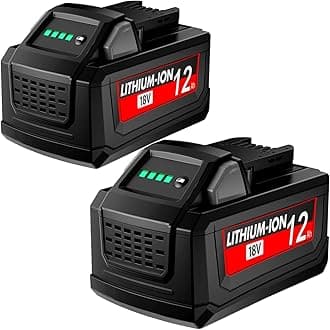 2Pack Upgraded 12.0Ah Replacement for Milwaukee M18 Battery High Output Compatible with Milwaukee 18V Battery 48-11-1820 48-11-1850 48-11-1828 48-11-1860 48-11-1880 and 18 Volt Cordless Tools