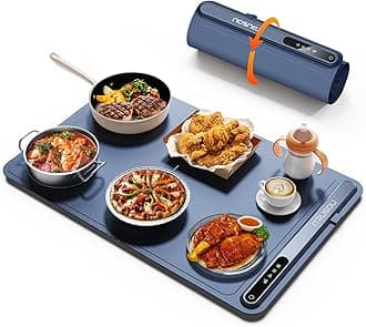 Warming Mat for Food (24"x16") - iTRUSOU 3-Year Classic Electric Warming Tray with 3-Level Temp Control, Rapid Heating 250W Energy-Saving - Rollable Large Food Warming Mat for Parties & Buffet
