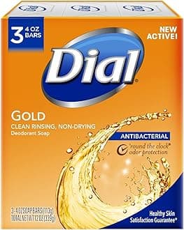 Dial Antibacterial Deodorant Bar Soap, Advanced Clean, Gold, 4 oz, 3 Bars