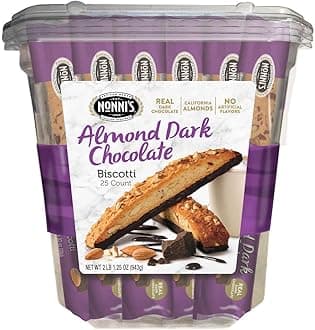 Nonni's Biscotti, Almond Dark Chocolate, 1.33 oz, 25-count
