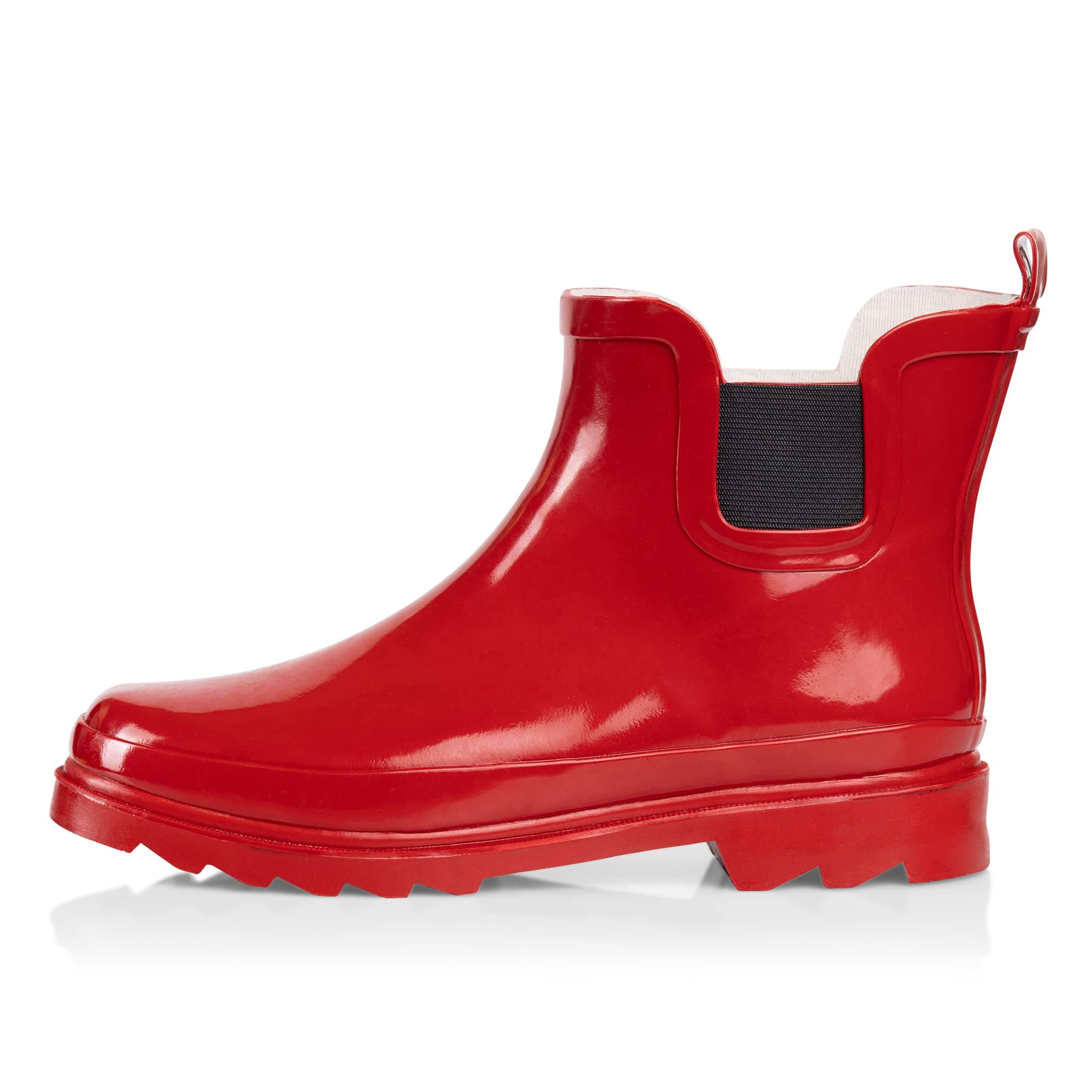 Red Ankle Rubber Rainboots