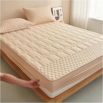 Mattress Protector Waterproof Mattress Protector, Cotton Mattress Cover, Soft Bed Cover, No Pillowcase(Khaki,200x200cm(79x79 in))