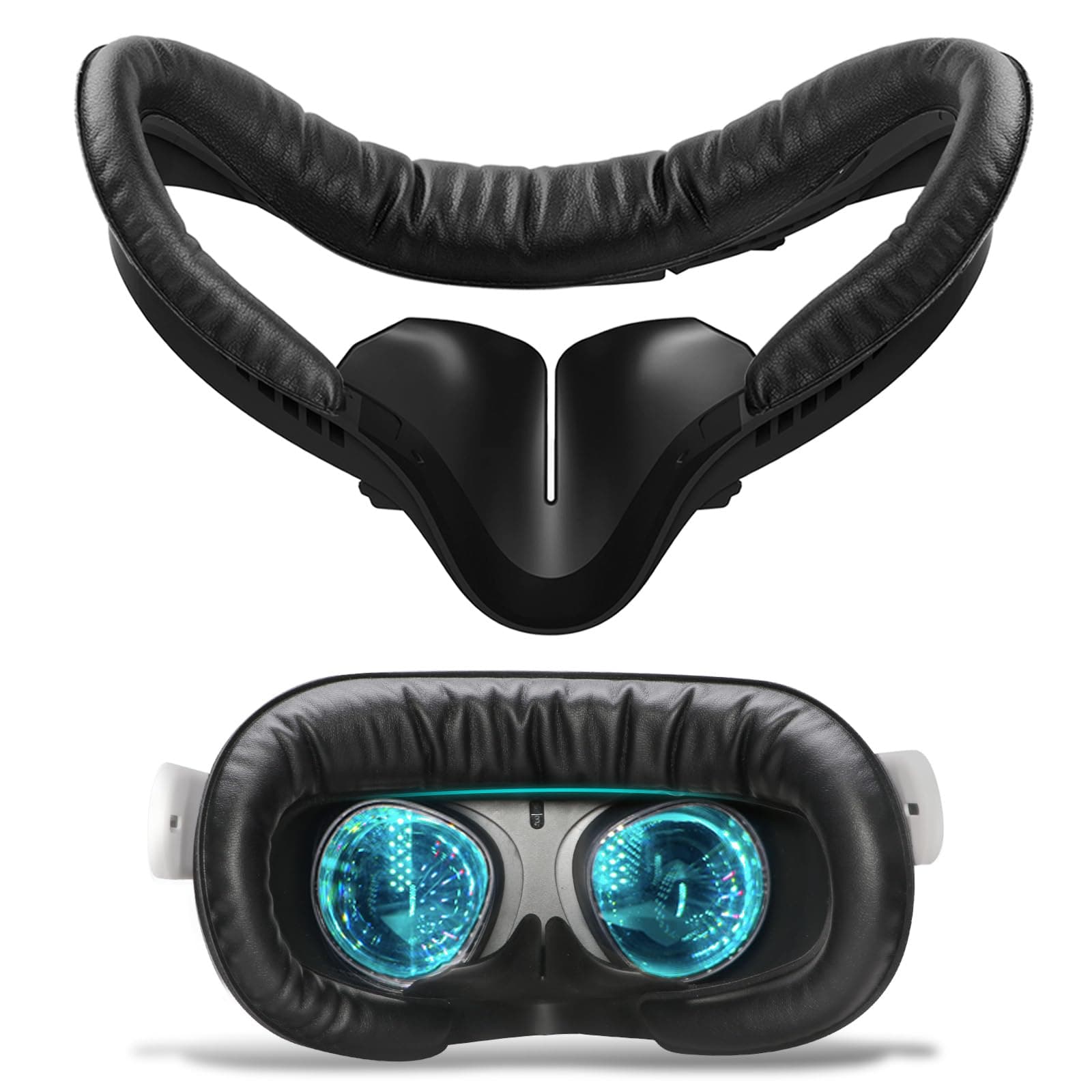 Compatible with Oculus Quest 2 Face Bracket Replacement,VR PU Leather Face Pad Protective for Meta Quest 2,Sweat-Proof Comfortable Face Cover Cushion VR Accessories