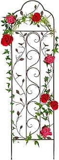 Best Choice Products 60x15-inch Iron Arched Garden Trellis w/Branches, Birds for Lawn, Garden, Backyard, Climbing Plants