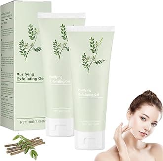 2 PCS Purifying Exfoliating Gel, Deep Cleansing Face & Body Exfoliating Scrub Gel for All Skin Types