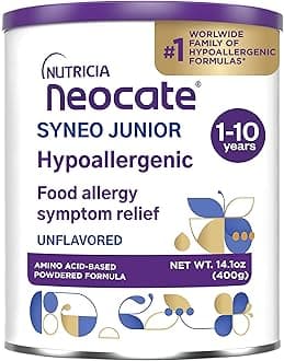 - Syneo Junior - 1+ years - Hypoallergenic Toddler Formula for Food Allergy Relief - Nutritionally Complete Dairy Free Formula - With Prebiotic and Probiotics - Unflavored - 14.1 oz