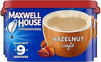 Maxwell House International Hazelnut Cafe-Style Beverage Mix, 9 oz Canisters (Pack of 4)